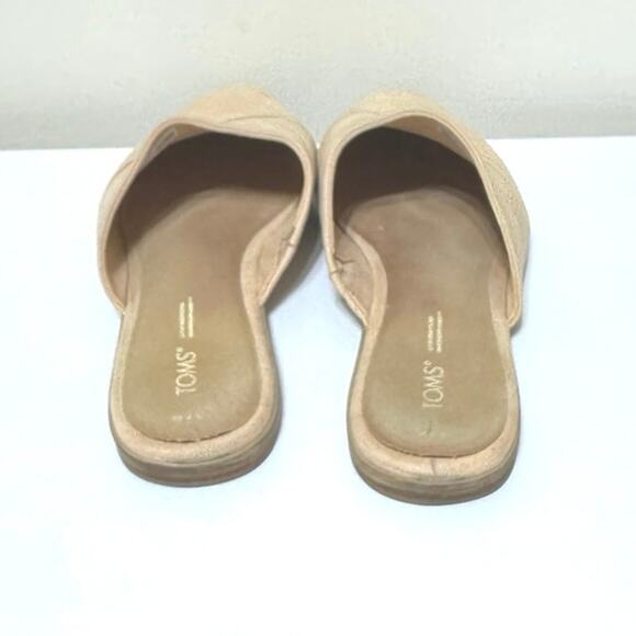Toms Women’s Jade Slip On Mule Low Stacked Shoes Size 9.5 Beige Soft Leather - Picture 8 of 10